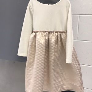 Girl’s Rare Editions Ivory and Rose Gold Dress